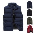 Herren Gefütterte Steppweste Outdoor Body Warm Ärmellose Parka Jacke Weste---
