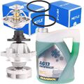 MEYLE THERMOSTAT + WASSERPUMPE MIT DICHTUNG + 5L KÜHLMITTEL GRÜN für 3ER E36 5ER
