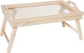 Stehtablett Bett-Tablett Betttisch, Holz, klappbare Beine, 53 x 33 cm