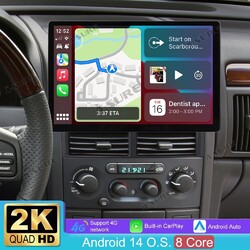 13.1" Android 14 CarPlay Autoradio GPS Für Jeep Grand Cherokee II WJ/WG 1999-04