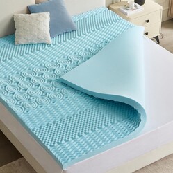 7-Zonen Memory Foam Cool Gelschaum Matratzentopper Matratzenauflage Topper