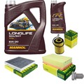 Inspektionspaket 6L MANNOL Longlife 504/507 5W-30 für VW Passat Variant 2.0 TDI