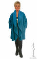 LAGENLOOK Oversize Fleece Jacke Kurz-Mantel 46 48 50 52 54 56 58 XL-XXL-XXXL 