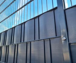 Sichtschutz für Doppelstabmattenzaun Anthrazit blickdicht windschutz Zaunblende
