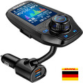 Bluetooth FM Transmitter Auto, Kabelloses 4-in-1 Radio AUX Adapter mit 3 Port...