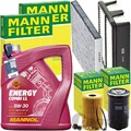 MANN INSPEKTIONSPAKET+MANNOL NRG 5W-30 MOTORÖL passend für 1.7 CRDI HYUNDAI ix35