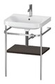 Duravit Happy D.2 Plus C-Shaped Set mit Metallkonsole mit Hahnloch 575 x 490...