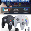 2.4G Wireless N64 Controller for N64/Nintendo Switch PC Mac Windows w/Rumble Pak