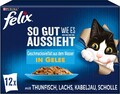 FELIX 6er Pack So gut wie es aussieht Nassfutter Gelee Fisch Mix 6x12x85g
