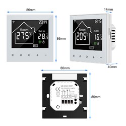 CONENTOOL Thermostat Heizung Smart LCD Touchscreen Raumthermostat WiFi 16A/3A DE