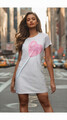 Original Love Moschino TShirt weiß mit rosa Herz-Lolli Gr. 40 / L  top Zustand
