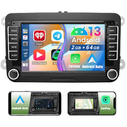 DAB+ Carplay 7" Android 13 Autoradio GPS BT Für VW GOLF 5 6 Tiguan Touran Passat