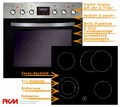 PKM  Einbauherd Set Backofen + Glaskeramik Kochfeld  Bräterzone EBH-8-DIG B-WARE