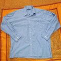 Herren Hemd Gr XL 43/44 TCM perfect fit Business Shirt Langarm Baumwolle Blau 