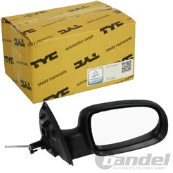 TYC AUßENSPIEGEL RECHTS SCHWARZ passend für OPEL CORSA