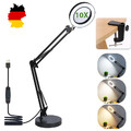 Lupe mit Licht 2-in-1,10Fach Lupenleuchte mit Klemme,Verstellbare Arm Lupenlampe