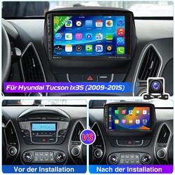 2+32G Android 13 Apple Carplay Autoradio GPS NAVI KAM Für Hyundai ix35 2009-2015
