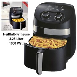 DESKI Heißluft Fritteuse 3,25 L Timer Friteuse Frittöse Fritöse 1000W Cool Touch