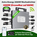 Wechselrichter 2000W (Drosselbar auf 800W) | Microinverter für Balkonkraftwerk
