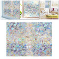 3D Regenbogen Folie Fensterfolie   Selbstklebend Sichtschutz Milchglas