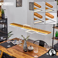 LED Pendel Lampen dimmbar Ess Wohn Zimmer Beleuchtung Hänge Leuchten Holz/weiß