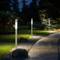 Außenlampe Solarleuchte Steckleuchte LED Edelstahl Wegeleuchte Erdspieß 3er Set