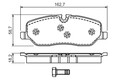 BOSCH 0 986 494 147 Bremsbelagsatz, Scheibenbremse für Land Rover Rover