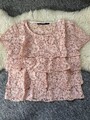 Zara Bluse Sommerbluse Tops Aprikose Pastelfarbe S 36