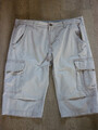 Herren Bermuda Cargo Shorts Long Short - Hellgrau - Gr. XL mit Taschen TOP i.O.!