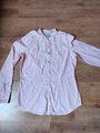 sehr schöne Bluse Tunika von Esprit rosa weiß gestreift Gr. L bzw. 42 Rüschchen