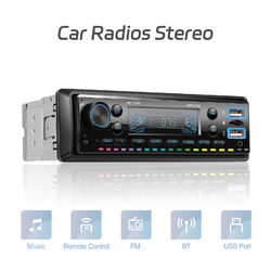 1DIN Autoradio mit Bluetooth Freisprech USB SD TF Aux IN FM 7 Farben MP3 Player