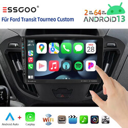 Autoradio Android 13 64G Für Ford Transit Tourneo Custom 2012-21 Navi FM CarPlay