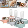 2 in 1 Automatisch Futterautomat Wasserspender Katzen Hunde Hundenapf Fressnapf.