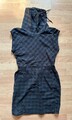 Kleid edc by Esprit blau schwarz kariert Gr. 34 mit Taschen