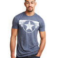 Captain America Herren T-Shirt Logo marineblau S-2XL Marvel Avengers offiziell