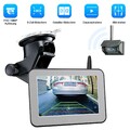 Rückfahrkamera Solar Funk HD Mit 5 Zoll IP69 Farb Monitor Einparkhilfe LKW Bus