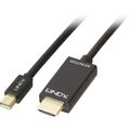 LINDY Mini-DisplayPort / HDMI Adapterkabel Mini DisplayPort Stecker, HDMI-A S...