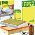 MANN FILTER INSPEKTIONSPAKET passend für AUDI Q7 4L 3.0 TDI QUATTRO 204-245 PS