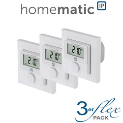 3er Set - Homematic IP Wandthermostat mit Schaltausgang - für Markenschalte