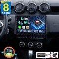 DAB+ 8-Kern 4+64GB Android 15 Autoradio GPS CarPlay Für Dacia Duster 2019-2021