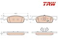 Bremsbelagsatz, Scheibenbremse COTEC TRW GDB2016 für Dacia