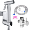 Bidet Brause mit Halter Edelstahl WC Hand Duschkopf Intim Hygiene Dusche Bad Set