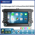 Für VW Golf 5 6 Passat B6 Polo Skoda 7'' Carplay Autoradio Android 13 2+32G Nav