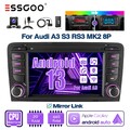 Für Audi A3 8P 03-2013 S3 RS3 DAB+ Autoradio 2+64G Android 13 Carplay GPS Kamera