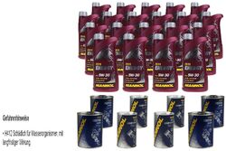 20L Motoröl MANNOL Energy 5W-30 4x MANNOL Leak-Stop ADDITIV+Motor Flush