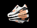 NIKE AIR MAX 90 Sneaker weiß/grau/orange/schwarz Gr.42 NEU/OVP