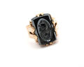 VINTAGE SIEGEL RING ROTGOLD 585 HÄMATITGEMME GR. 52 JG 940100080700012