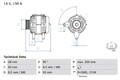 Bosch 0 986 080 410 Generator für DACIA RENAULT