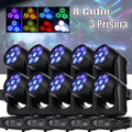 10stk 150W LED Beam Moving Head 3 Prism 8 Gobo Bühnenlicht DMX LED Pinspot Licht