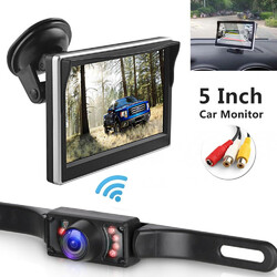 5" LCD Auto Rückfahrkamera mit Monitor LKW Bus Funk Kabellos Rückseiten Kamera